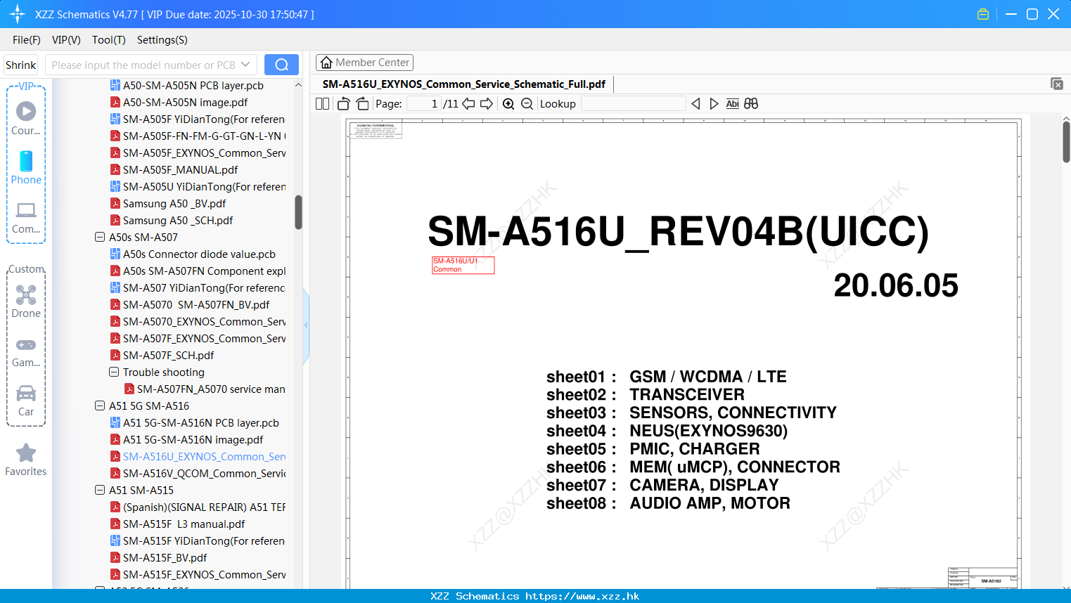 Samsung SM-A516U_EXYNOS_Common_Service_Schematic_Full